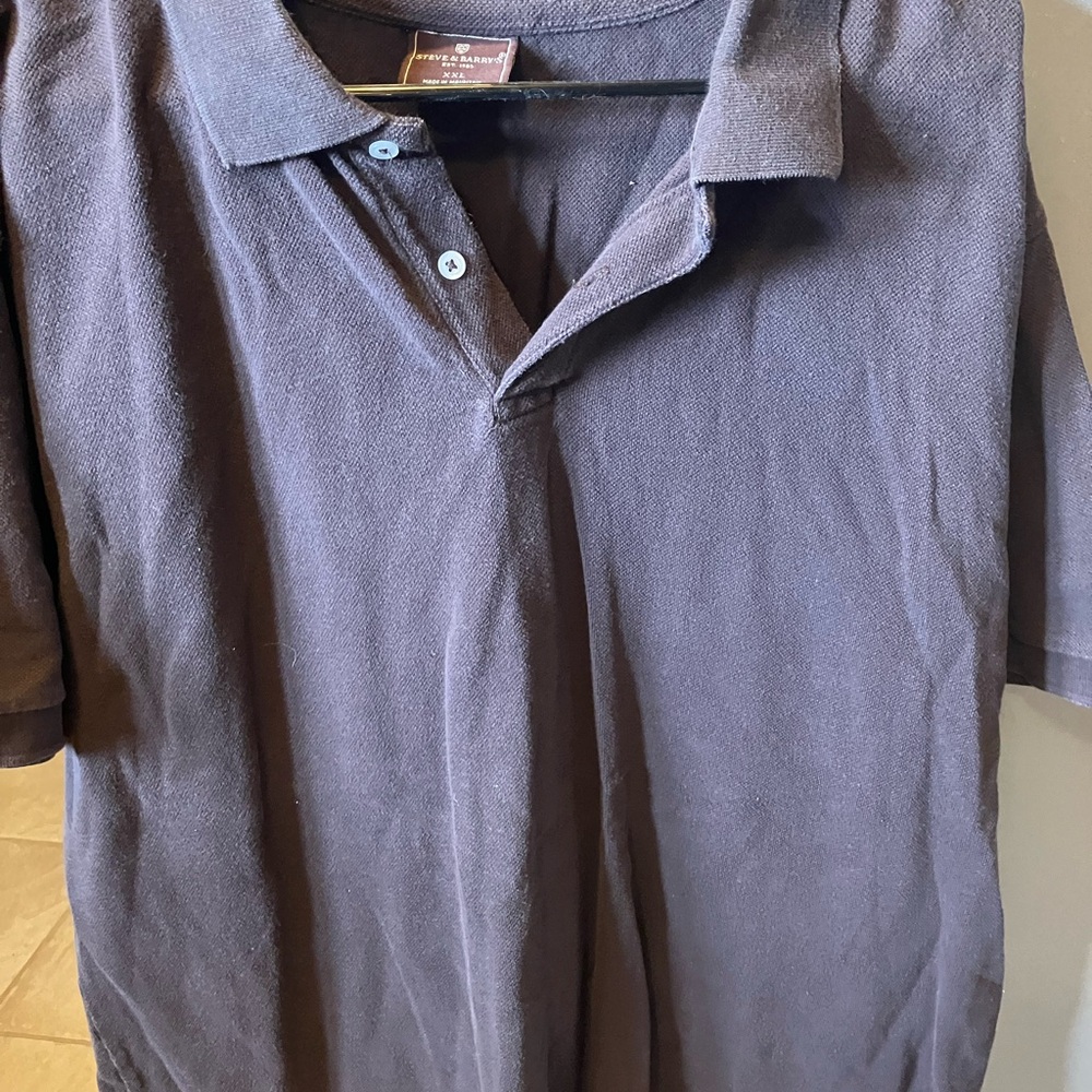 Black Polo Shirt with Relaxed Fit and Soft Fabric